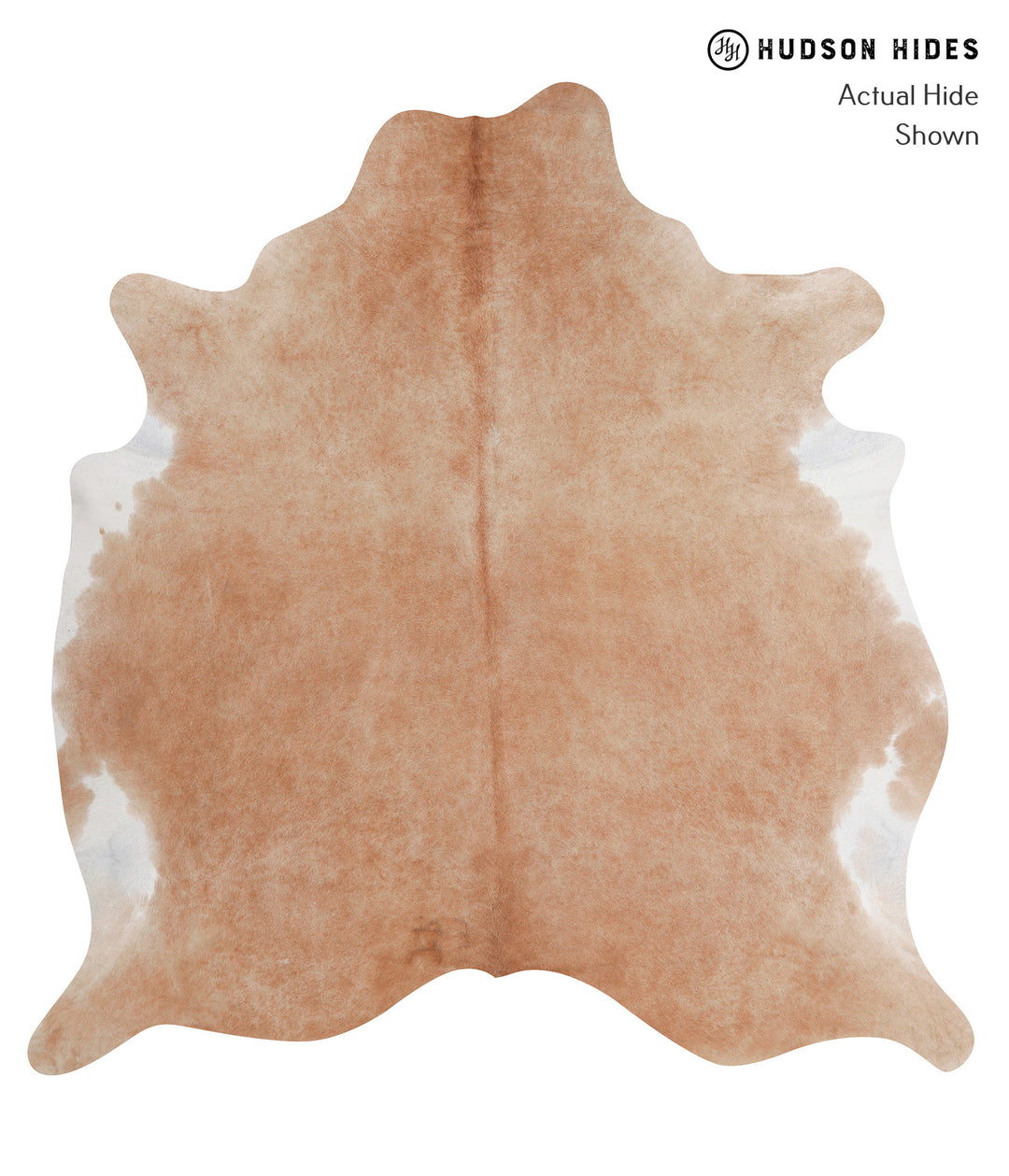 Beige XX-Large Brazilian Cowhide Rug 7'3"H x 6'11"W #A3883 by Hudson H