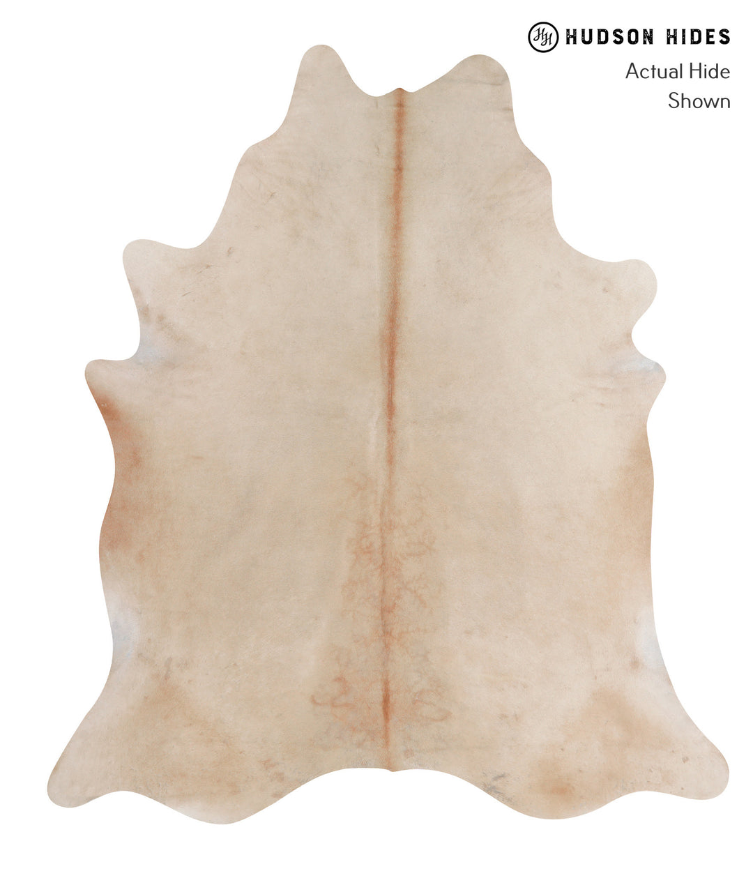 Beige XX-Large Brazilian Cowhide Rug 7'7"H x 6'8"W #A3884 by Hudson Hi