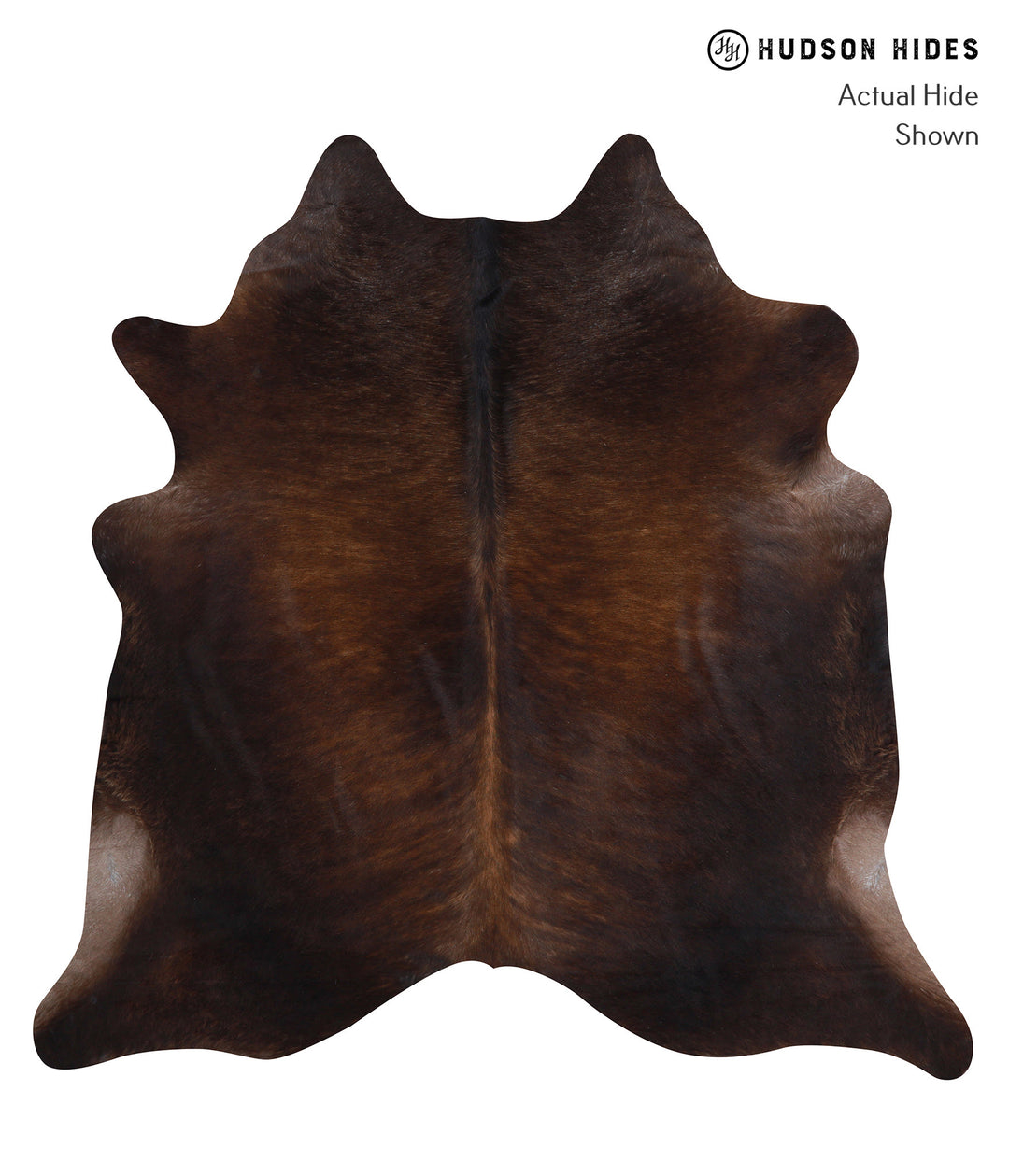 Chocolate X-Large Brazilian Cowhide Rug 6'11"H x 6'11"W #A3914 by Huds