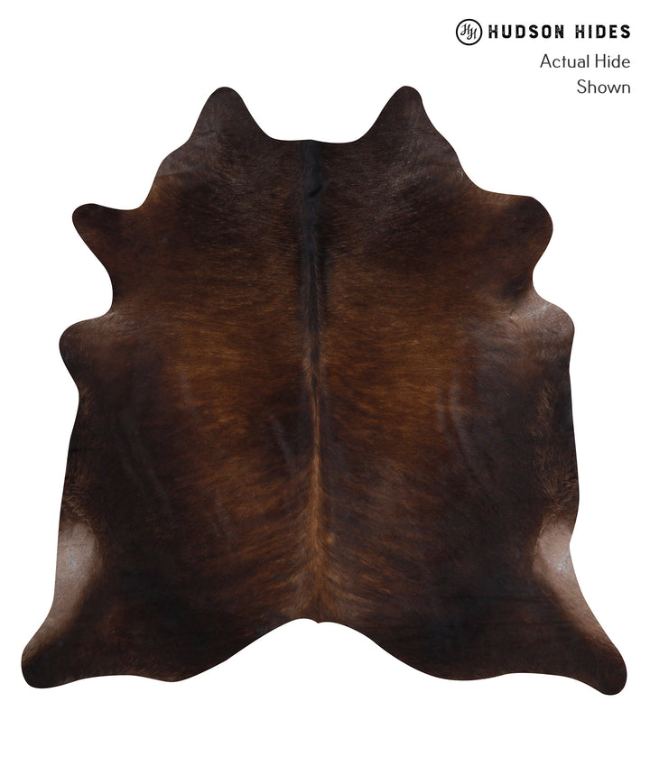 Chocolate X-Large Brazilian Cowhide Rug 6'11"H x 6'11"W #A3914 by Hudson Hides