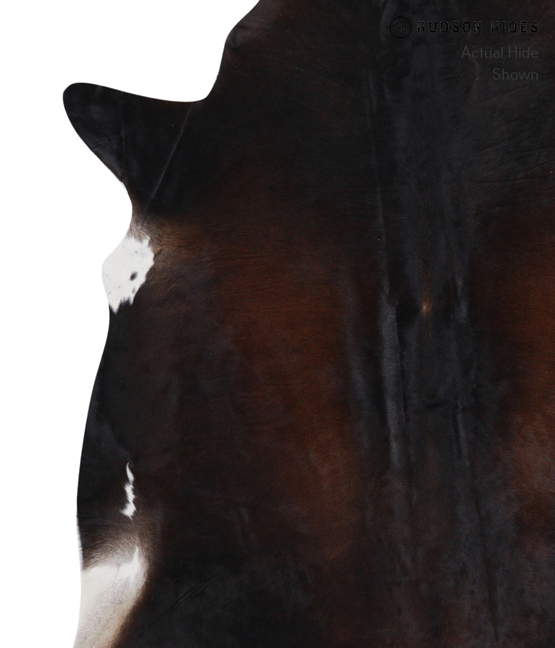 Chocolate X-Large Brazilian Cowhide Rug 7'2"H x 6'7"W #A3942 by Hudson