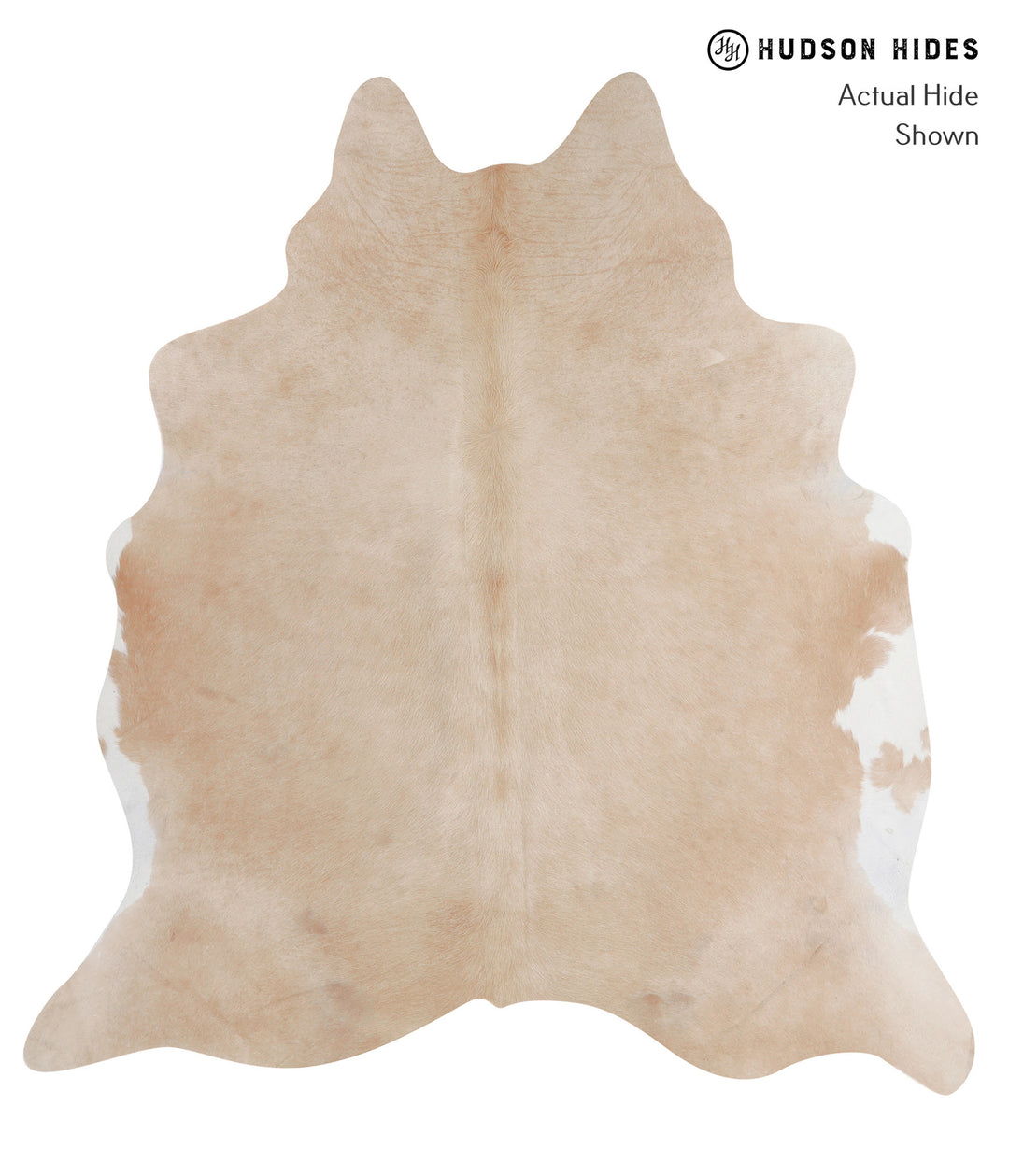Beige XX-Large Brazilian Cowhide Rug 7'5"H x 6'10"W #A4177 by Hudson H