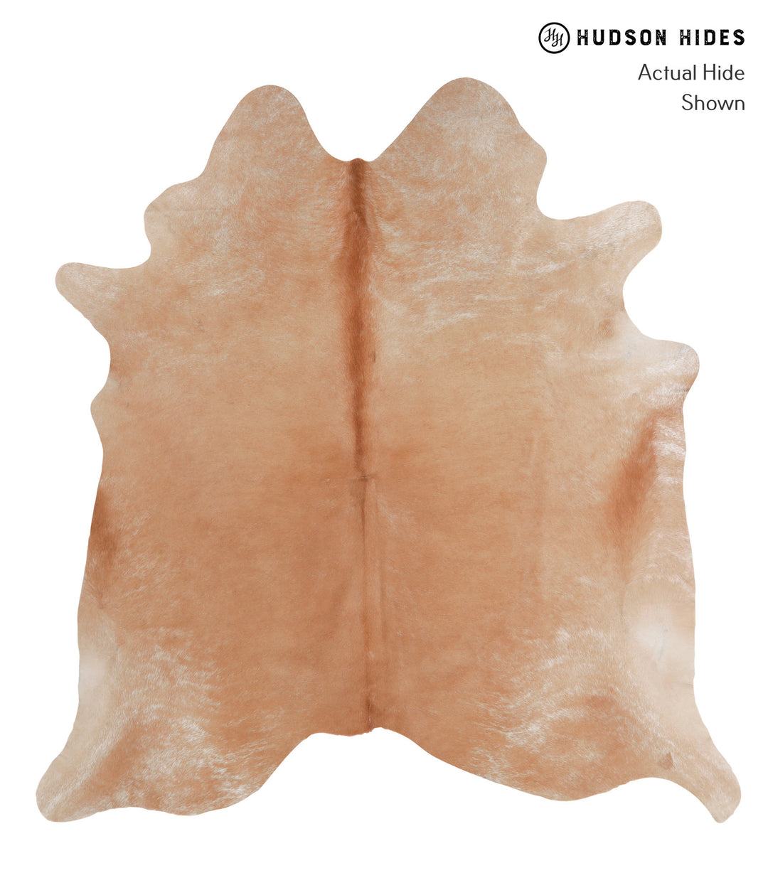 Beige X-Large Brazilian Cowhide Rug 7'2"H x 6'9"W #A4312 by Hudson Hid