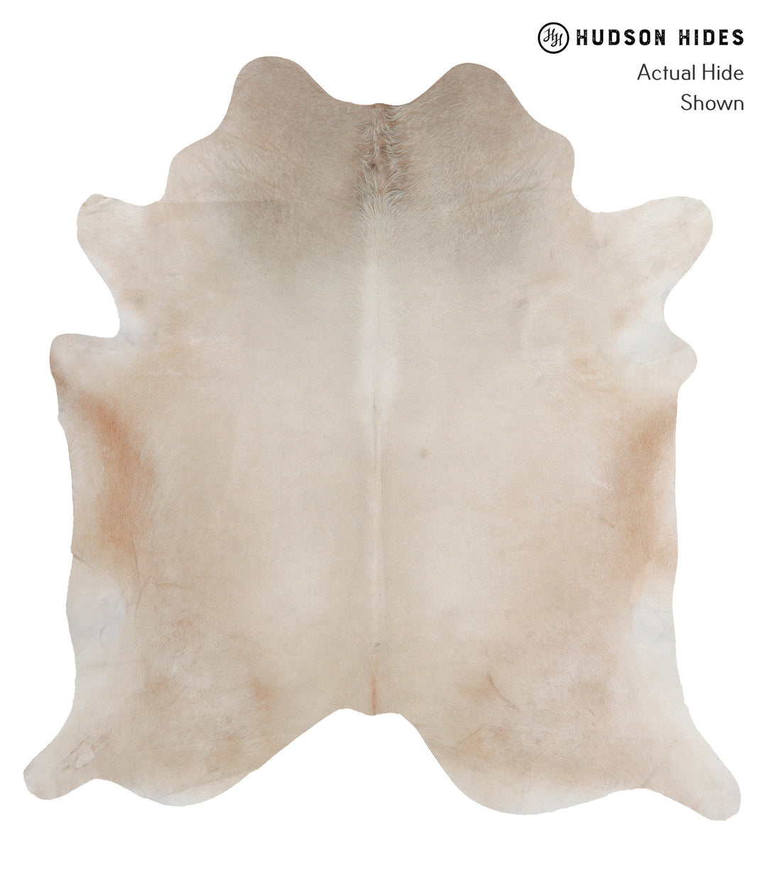 Beige XX-Large Brazilian Cowhide Rug 7'5"H x 7'0"W #A4387 by Hudson Hi