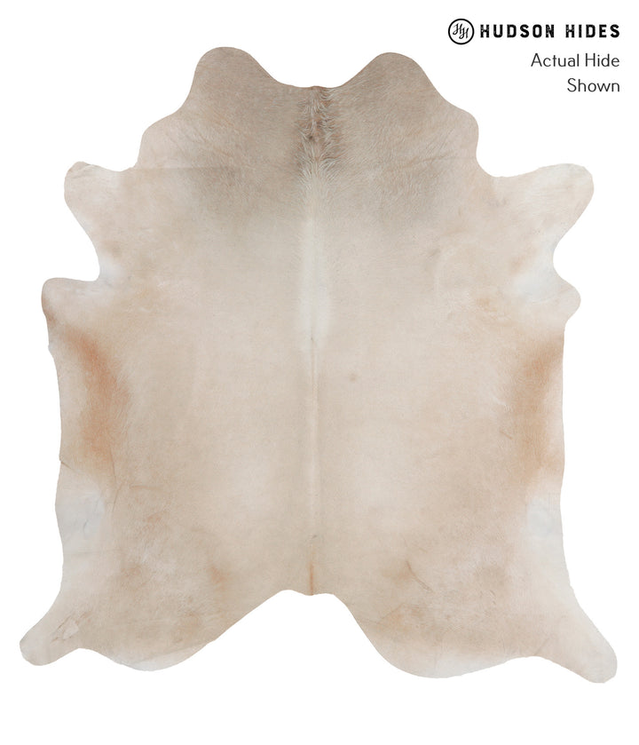 Beige XX-Large Brazilian Cowhide Rug 7'5"H x 7'0"W #A4387 by Hudson Hides