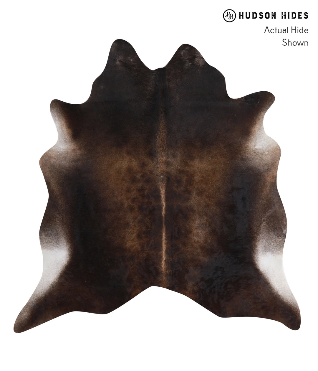 Chocolate X-Large Brazilian Cowhide Rug 6'6"H x 6'4"W #A4434 by Hudson