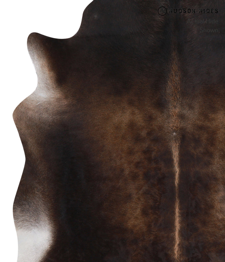 Chocolate X-Large Brazilian Cowhide Rug 6'6"H x 6'4"W #A4434 by Hudson Hides