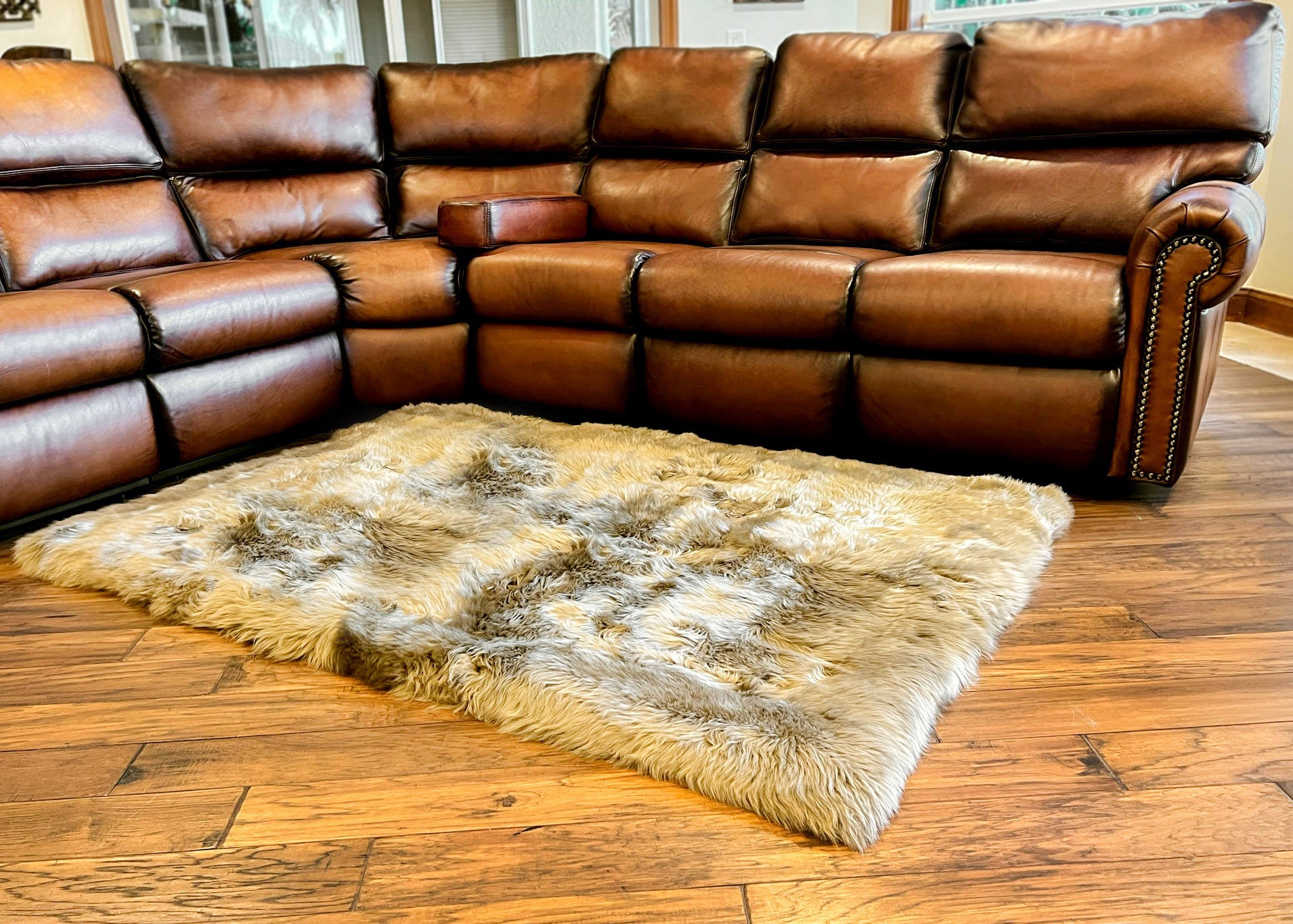 Taupe New Zealand Sheepskin Area Rug 4' x 6' by Hudson Hides