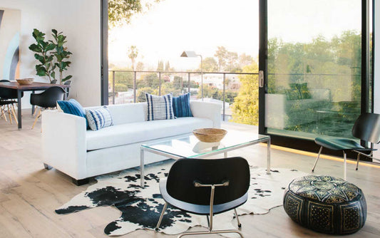 Black & White Brazilian Cowhide Rug