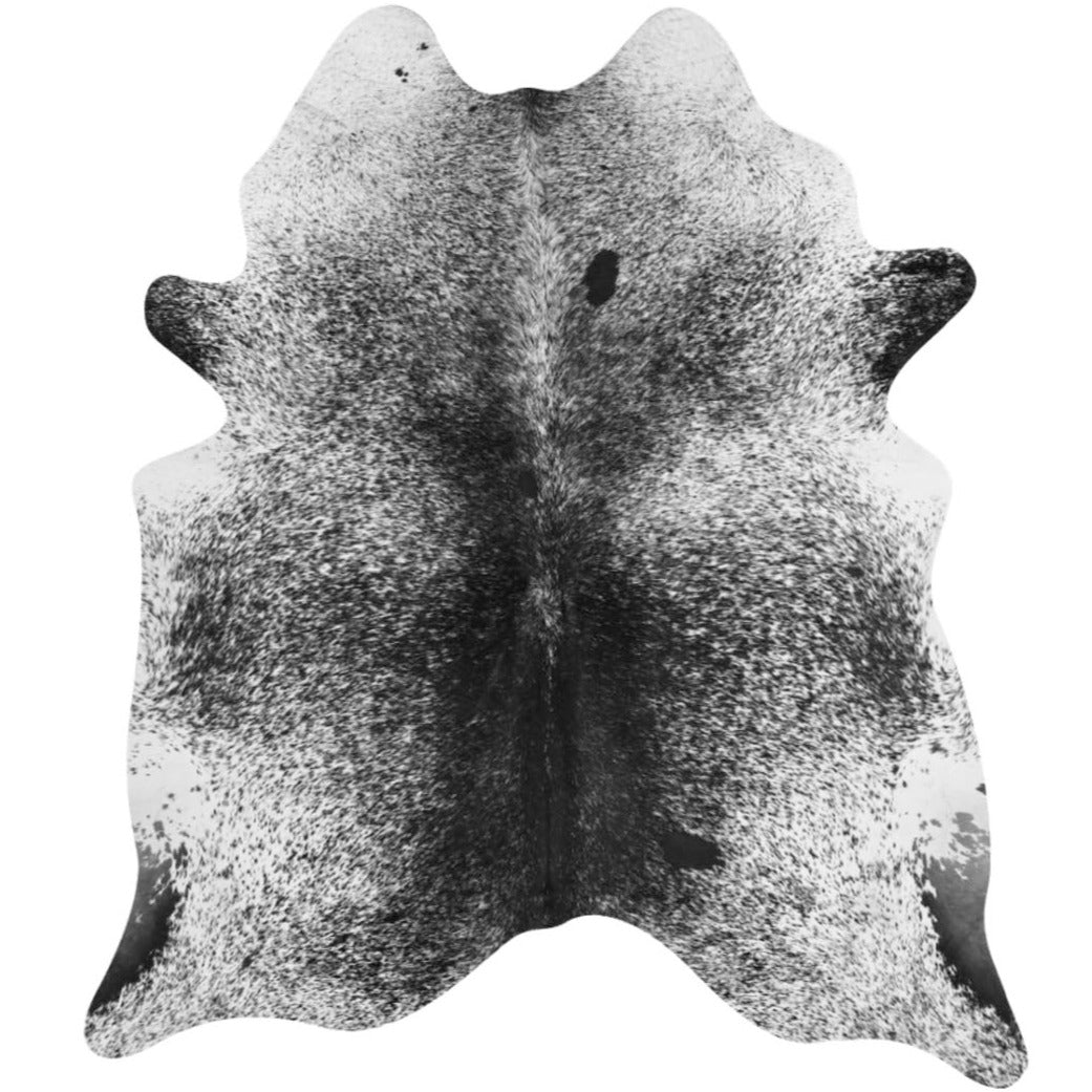 Salt & Pepper Black Brazilian Cowhide Rug