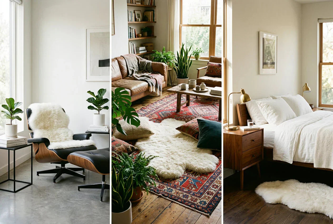 10 Ways Interior Designers Use Sheepskin Rugs