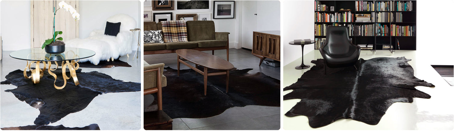 Black Cowhide Rugs