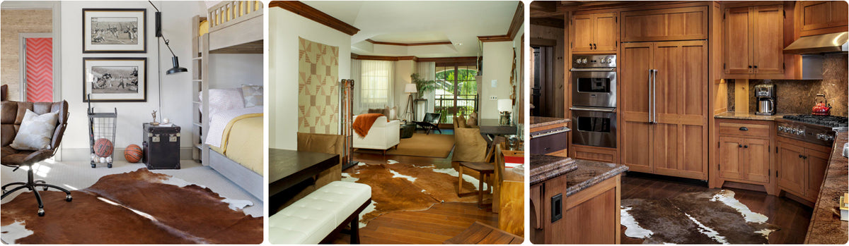 Brown & White Regular Cowhide Rugs
