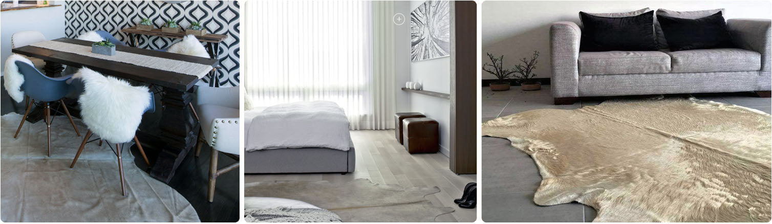 White and Cream Cowhide Rugs