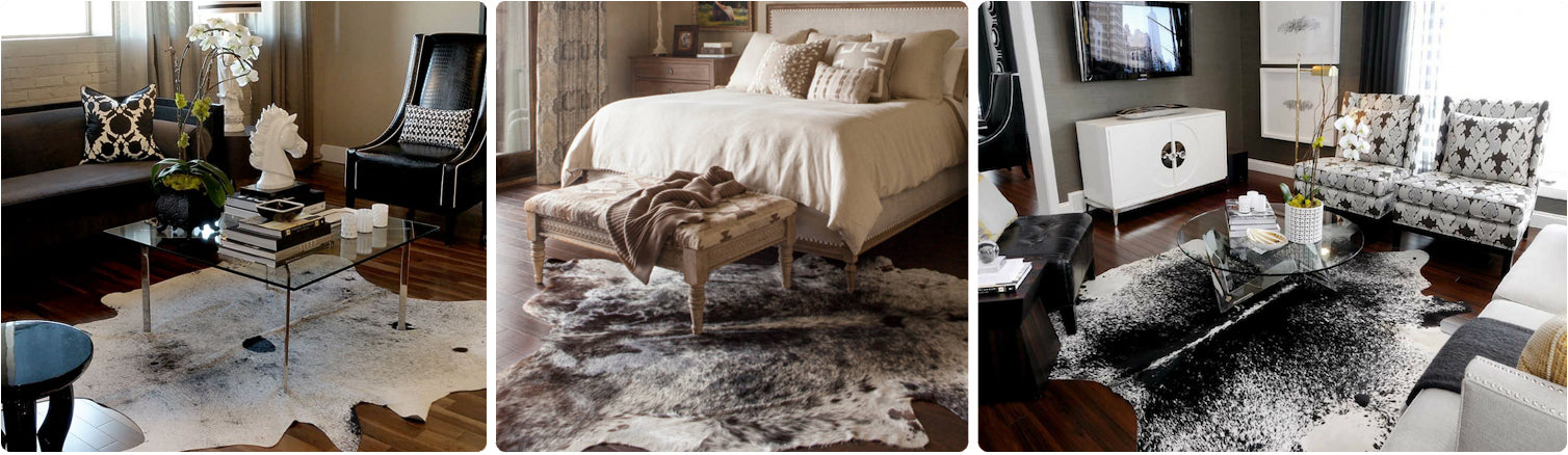Salt & Pepper Black Cowhide Rugs