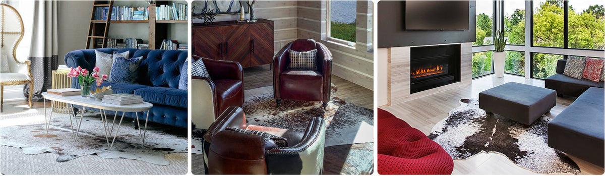 Salt & Pepper Brown Cowhide Rugs