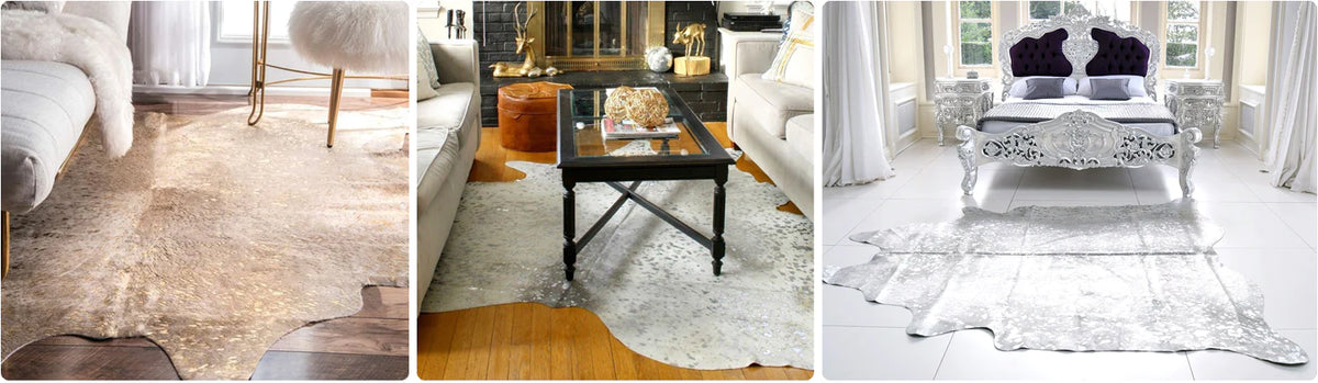 Metallic Cowhide Rugs