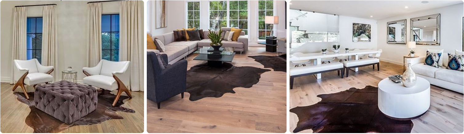 Solid Brown Large Brazilian Cowhide Rug 5'5"H x 5'9"W #B25960 by Hudson Hides