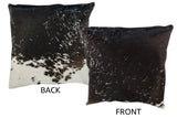Chocolate and White Cowhide Pillow 20x20 #10046 by Hudson Hides