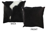 Black and White Cowhide Pillow 16x16 #10738 by Hudson Hides