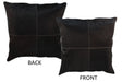 Solid Black Cowhide Pillow 16x16 #10997 by Hudson Hides