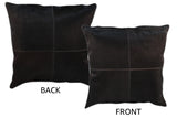 Solid Black Cowhide Pillow 16x16 #10997 by Hudson Hides