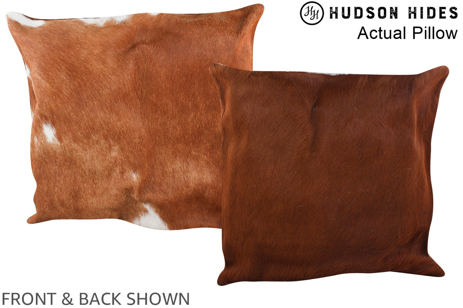 Brown and White Cowhide Pillow #A13349
