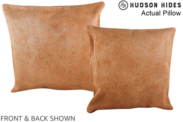 Solid Brown 16"x16" Brazilian Cowhide Pillow #A13383 by Hudson Hides