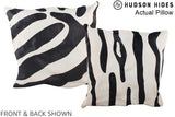 Zebra 16"x16" Brazilian Cowhide Pillow #A13395 by Hudson Hides