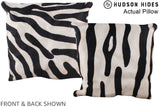 Zebra 16"x16" Brazilian Cowhide Pillow #A13396 by Hudson Hides