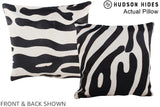 Zebra 16"x16" Brazilian Cowhide Pillow #A13398 by Hudson Hides