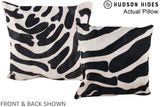 Zebra 16"x16" Brazilian Cowhide Pillow #A13400 by Hudson Hides