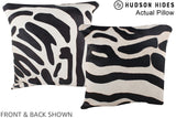 Zebra 16"x16" Brazilian Cowhide Pillow #A13404 by Hudson Hides