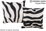 Zebra 16"x16" Brazilian Cowhide Pillow #A13411 by Hudson Hides