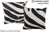 Zebra 16"x16" Brazilian Cowhide Pillow #A13414 by Hudson Hides