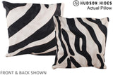 Zebra 16"x16" Brazilian Cowhide Pillow #A13418 by Hudson Hides