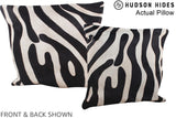 Zebra 16"x16" Brazilian Cowhide Pillow #A13419 by Hudson Hides