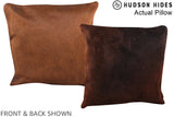 Solid Brown 16"x16" Brazilian Cowhide Pillow #A13432 by Hudson Hides