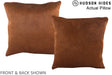 Solid Brown 16"x16" Brazilian Cowhide Pillow #A13444 by Hudson Hides