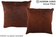Solid Brown 16"x16" Brazilian Cowhide Pillow #A13449 by Hudson Hides