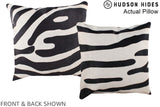 Zebra 16"x16" Brazilian Cowhide Pillow #A13481 by Hudson Hides