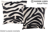 Zebra 16"x16" Brazilian Cowhide Pillow #A13485 by Hudson Hides