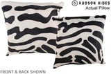 Zebra 16"x16" Brazilian Cowhide Pillow #A13515 by Hudson Hides