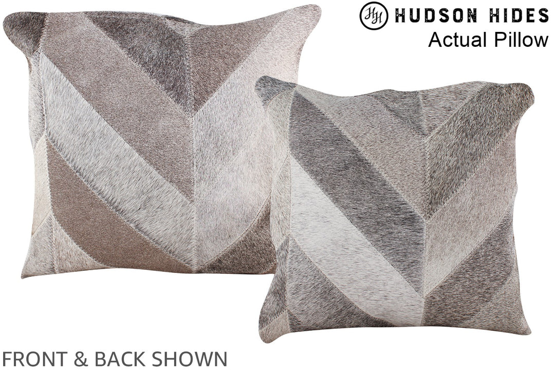 Patchwork 16"x16" Brazilian Cowhide Pillow #A13531 by Hudson Hides