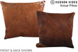 Solid Brown 16"x16" Brazilian Cowhide Pillow #A13555 by Hudson Hides