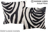 Zebra 16"x16" Brazilian Cowhide Pillow #A13557 by Hudson Hides