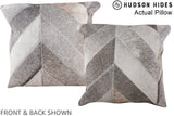 Patchwork 16"x16" Brazilian Cowhide Pillow #A13571 by Hudson Hides