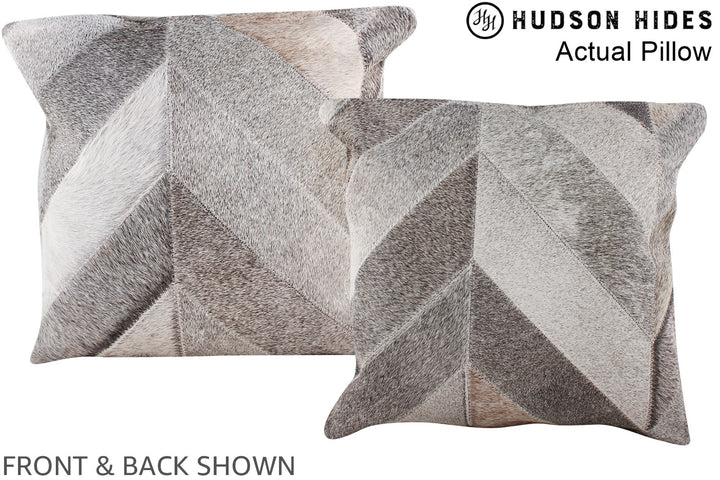 Patchwork 16"x16" Brazilian Cowhide Pillow #A13571 by Hudson Hides