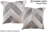 Patchwork 16"x16" Brazilian Cowhide Pillow #A13574 by Hudson Hides