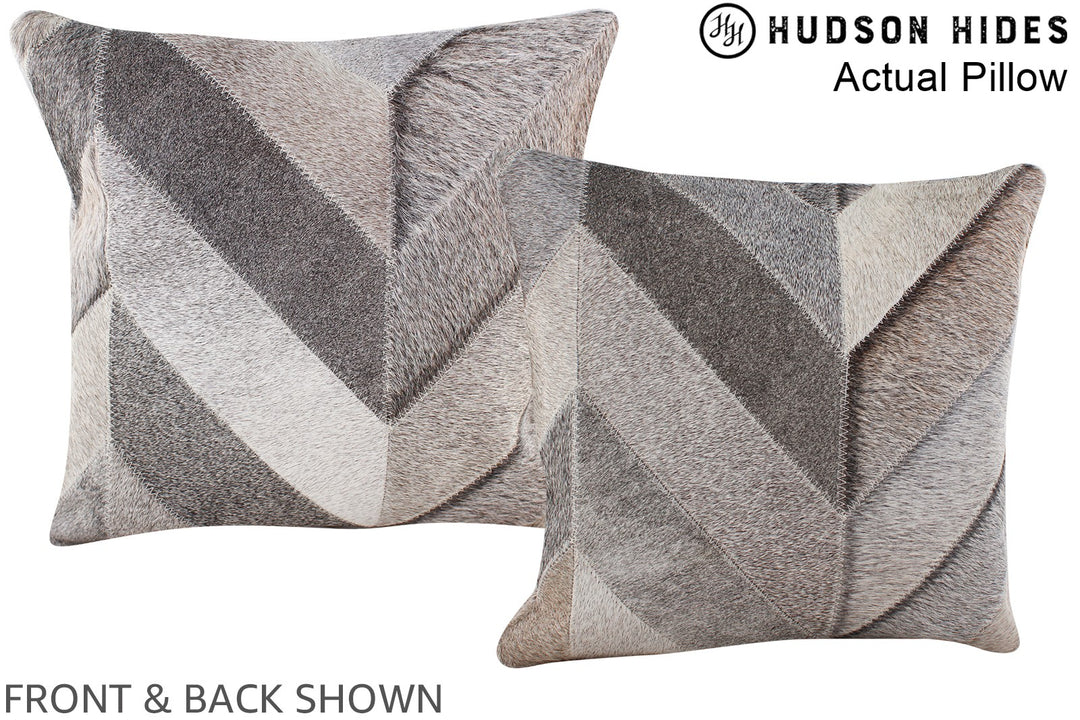 Patchwork 16"x16" Brazilian Cowhide Pillow #A13575 by Hudson Hides